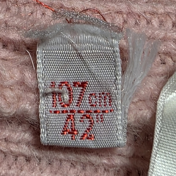 VINTAGE SCOTTISH PINK LAMBSWOOL ANGORA SHAWL COLLAR SWEATER SZ L - Picture 7 of 7